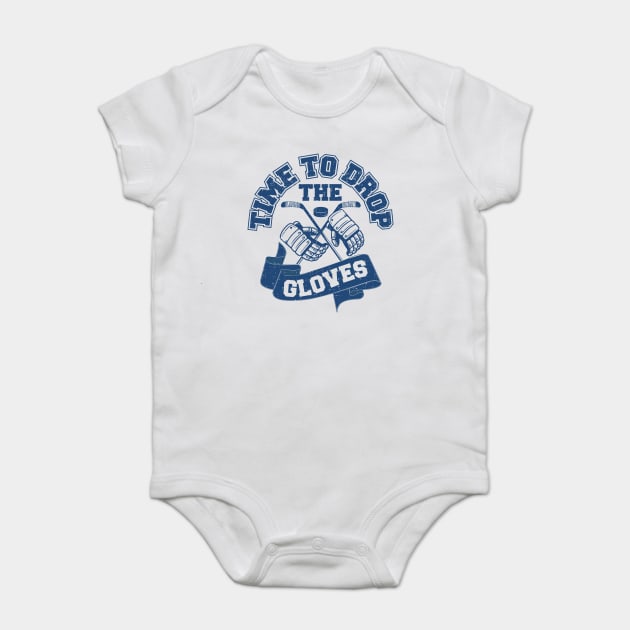 Drop the Hockey Gloves Baby Bodysuit by jslbdesigns